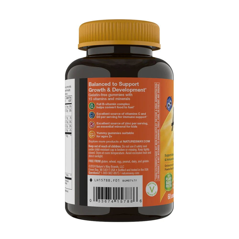 Nature's Way - Alive!® Detský multivitamín v želé (60 želé, višňa, pomaranč & hrozno) – Obrázok 3