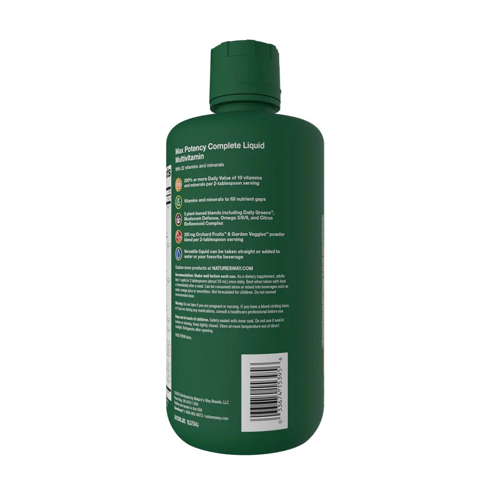 Nature's Way Alive!® Multivitamín s maximálnou účinnosťou vo forme tekutiny (900 ml) – Obrázok 3