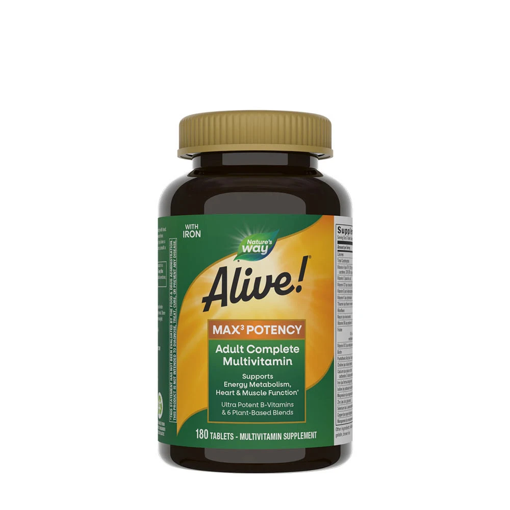 Nature's Way - Alive!® Max3 Potencia Multivitamín (180 tabliet)