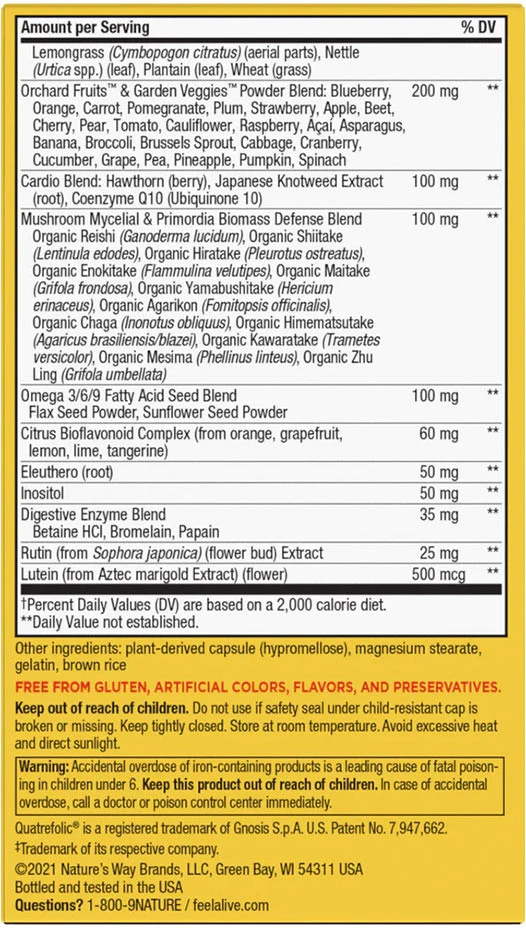 Nature's Way - Alive!® Max6 Maximálna potencia Denný multivitamín (90 kapsúl) – Obrázok 3