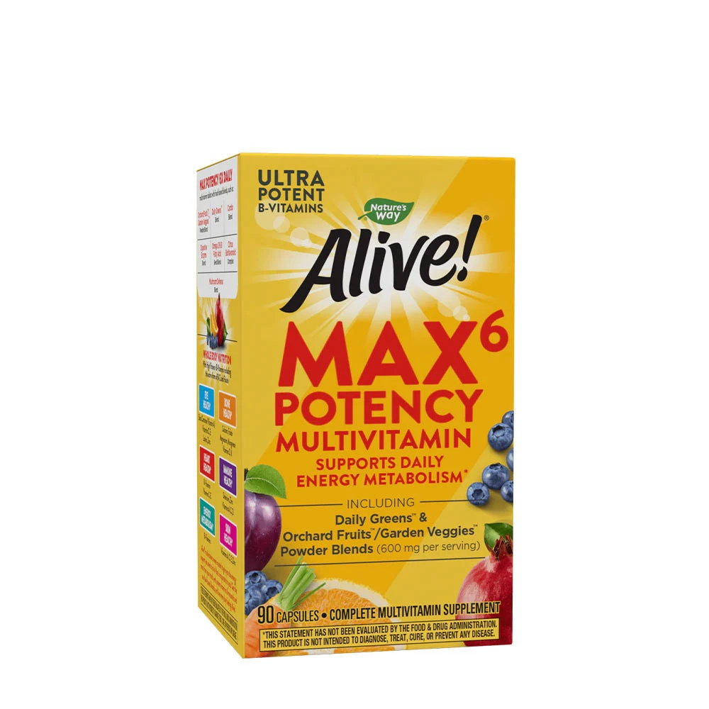Nature's Way - Alive!® Max6 Maximálna potencia Denný multivitamín (90 kapsúl)