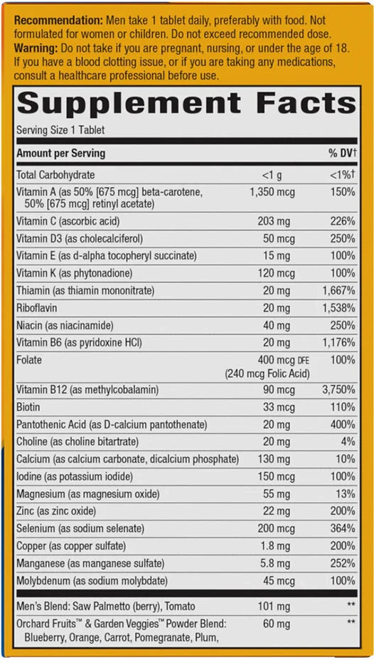 Nature's Way - Alive!® Ultra multivitamín pre mužov nad 50 rokov (60 tabliet) – Obrázok 7