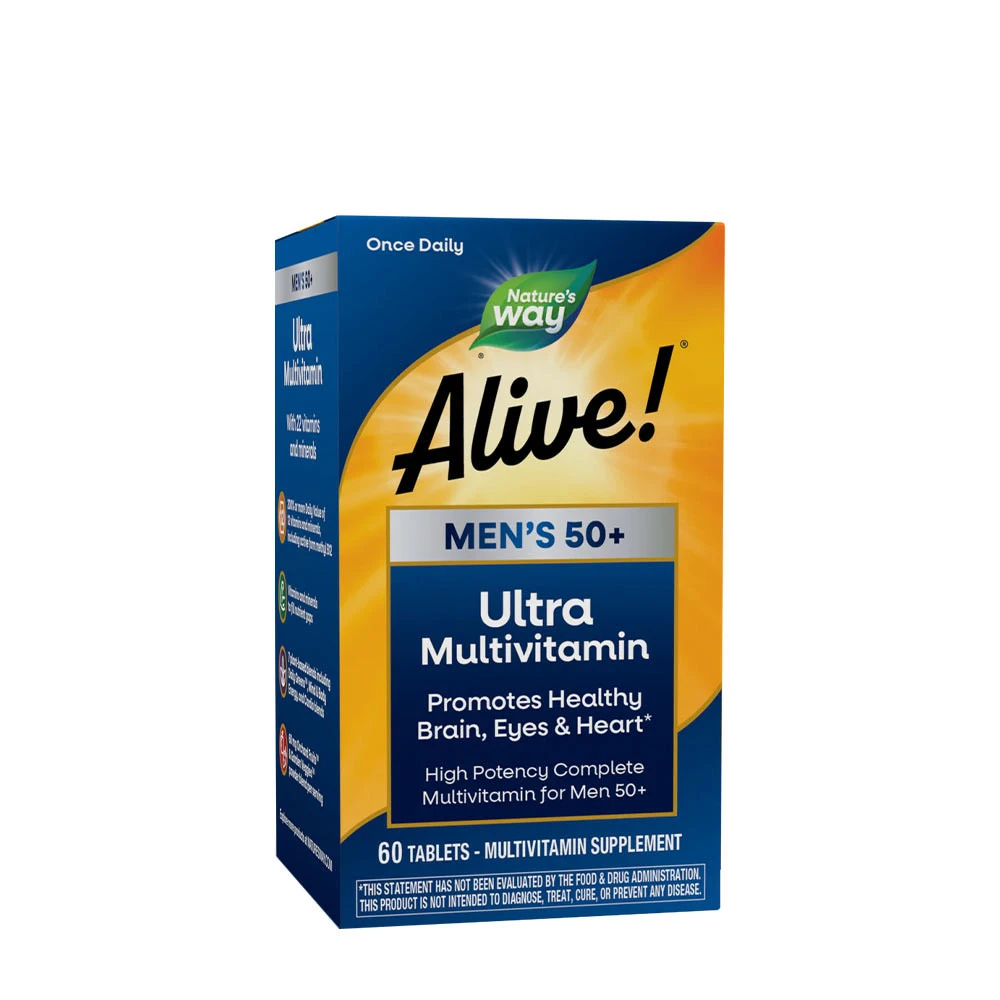 Nature's Way - Alive!® Ultra multivitamín pre mužov nad 50 rokov (60 tabliet)