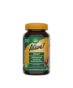 Nature's Way - Alive!® Premium Multivitamínové Gumové Cukríky pre Dospelých (90 gumeniek)