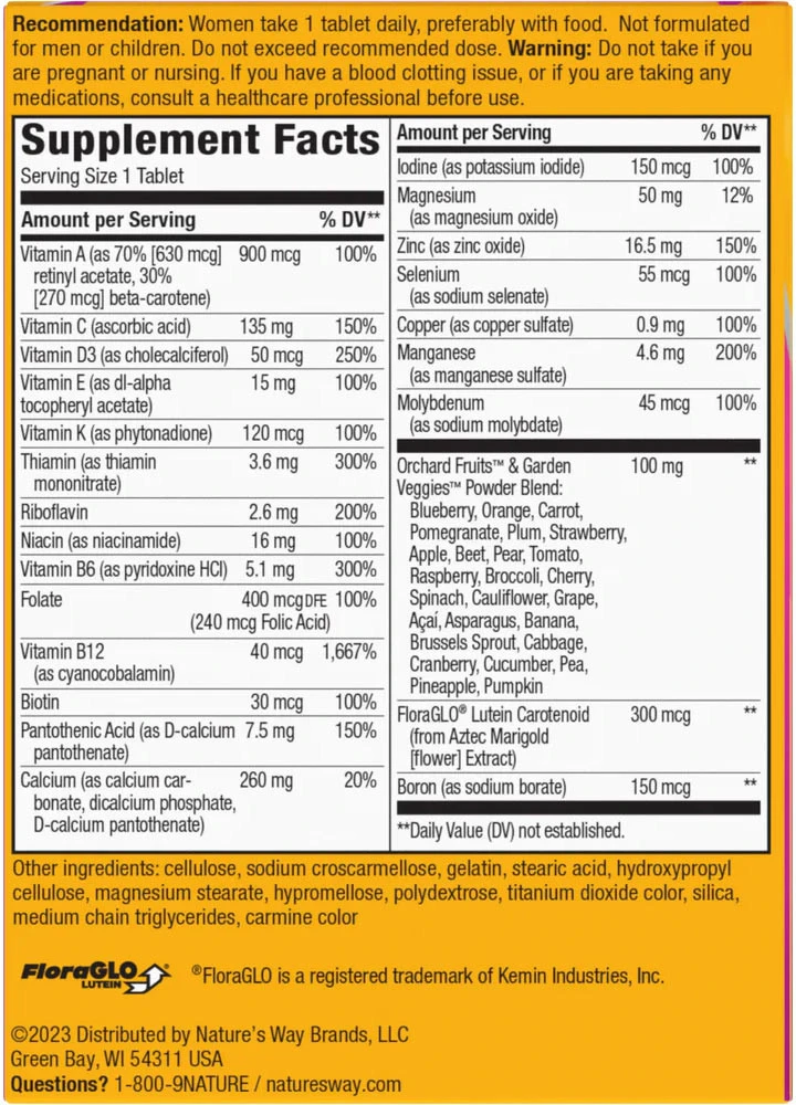 Nature's Way - Alive!® Kompletný multivitamín pre ženy nad 50 rokov (50 tabliet) – Obrázok 4