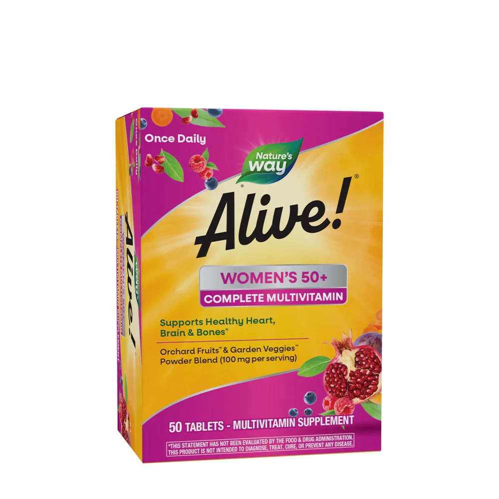 Nature's Way - Alive!® Kompletný multivitamín pre ženy nad 50 rokov (50 tabliet)