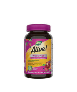Nature's Way - Alive!® Multivitamín pre ženy nad 50 rokov vo forme gumových cukríkov (60 gumeniek, zmiešané ovocie)