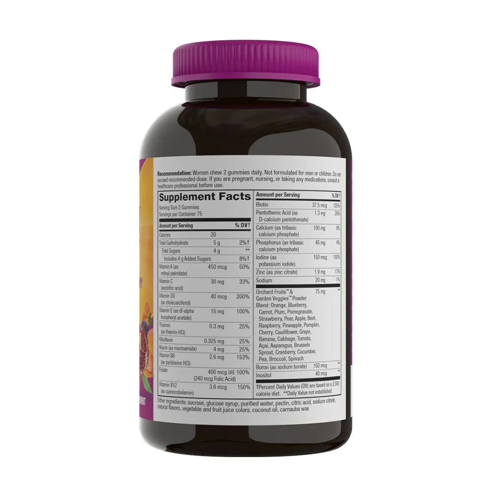 Nature's Way - Alive!® Ženský multivitamín vo forme gumových cukríkov (150 gumeniek, zmiešané bobule) – Obrázok 7