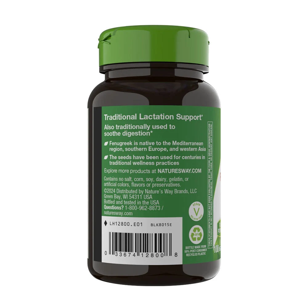 Nature's Way - Semená Pískavice Gréckej (100 kapsúl) – Obrázok 5