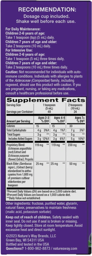 Nature's Way - Sirup Sambucus pre imunitu detí (240 ml, baza čierna) – Obrázok 4