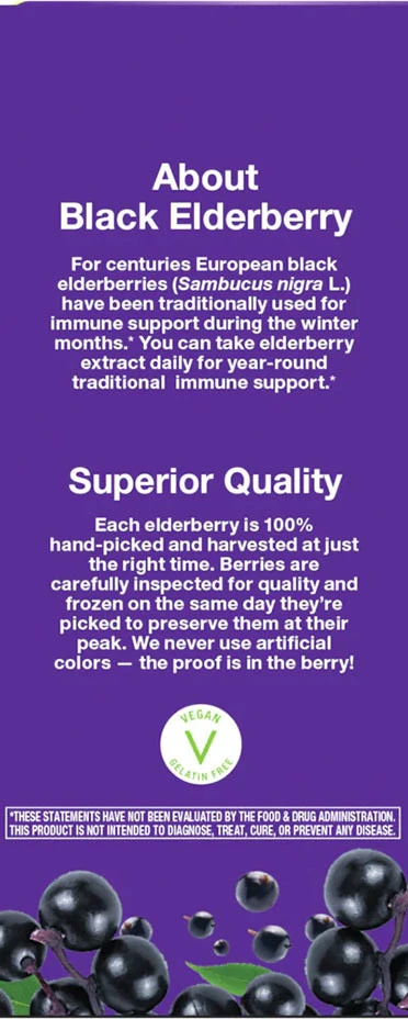 Nature's Way - Sirup Sambucus pre tradičnú imunitu (120 ml) – Obrázok 8