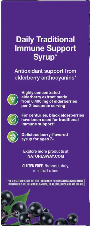 Nature's Way - Sirup Sambucus pre tradičnú imunitu (120 ml) – Obrázok 9