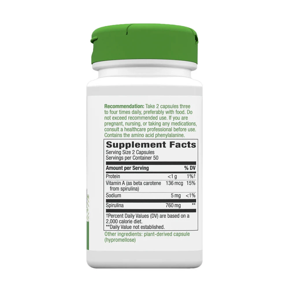 Nature's Way - Spirulina (100 kapsúl) – Obrázok 2