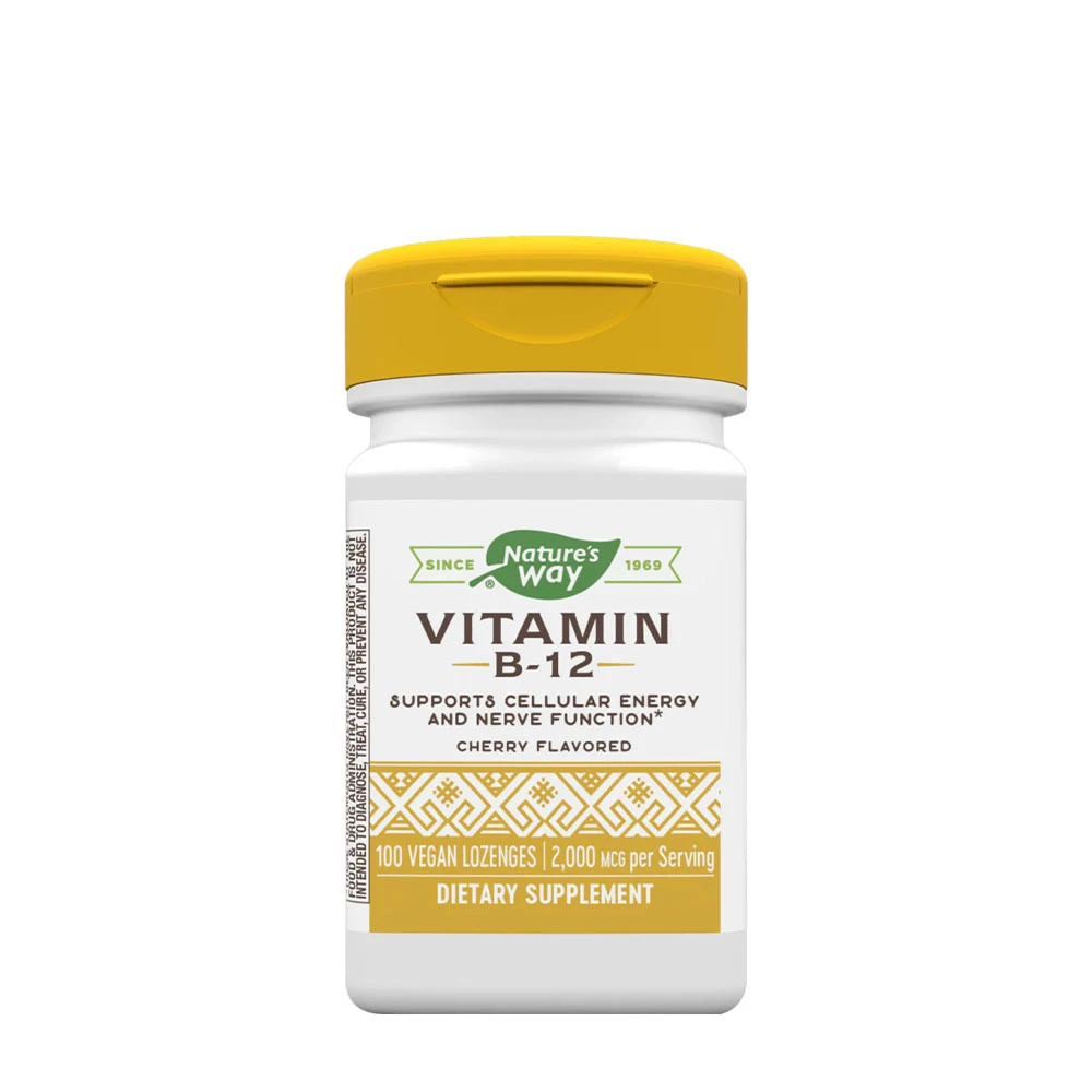Nature's Way - Vitamín B12 od Nature's Way (100 pastiliek, čerešňové)