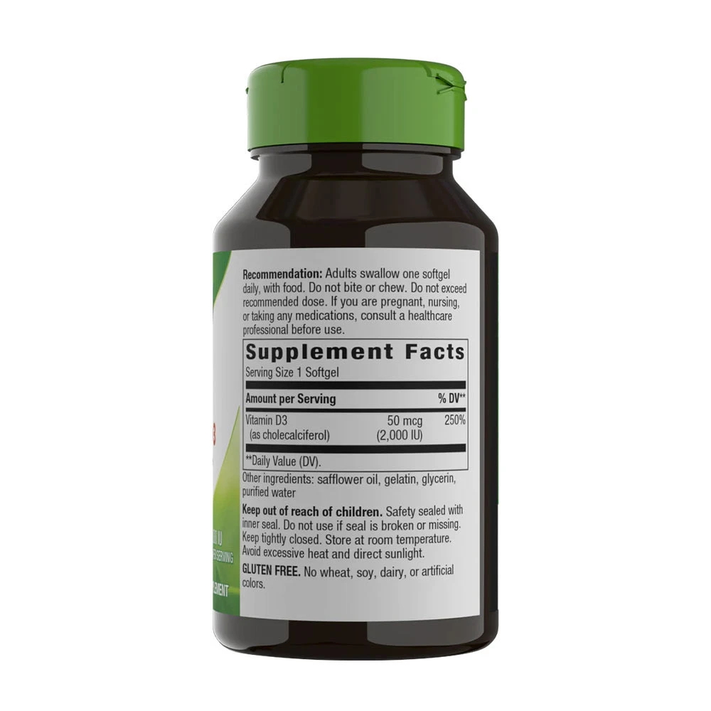 Nature's Way - Vitamín D3 (240 mäkkých kapsúl) – Obrázok 2