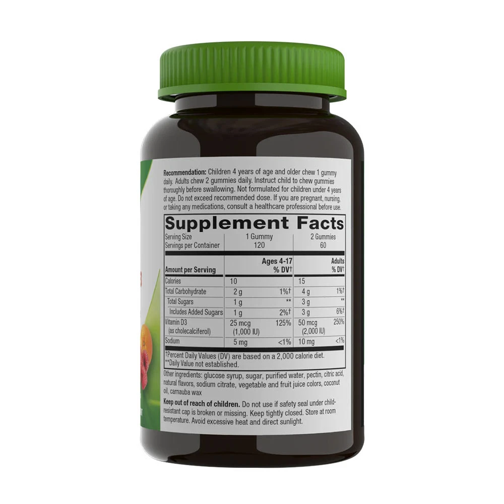 Nature's Way - Želatínové cukríky s vitamínom D3 (120 želatínových cukríkov) – Obrázok 4