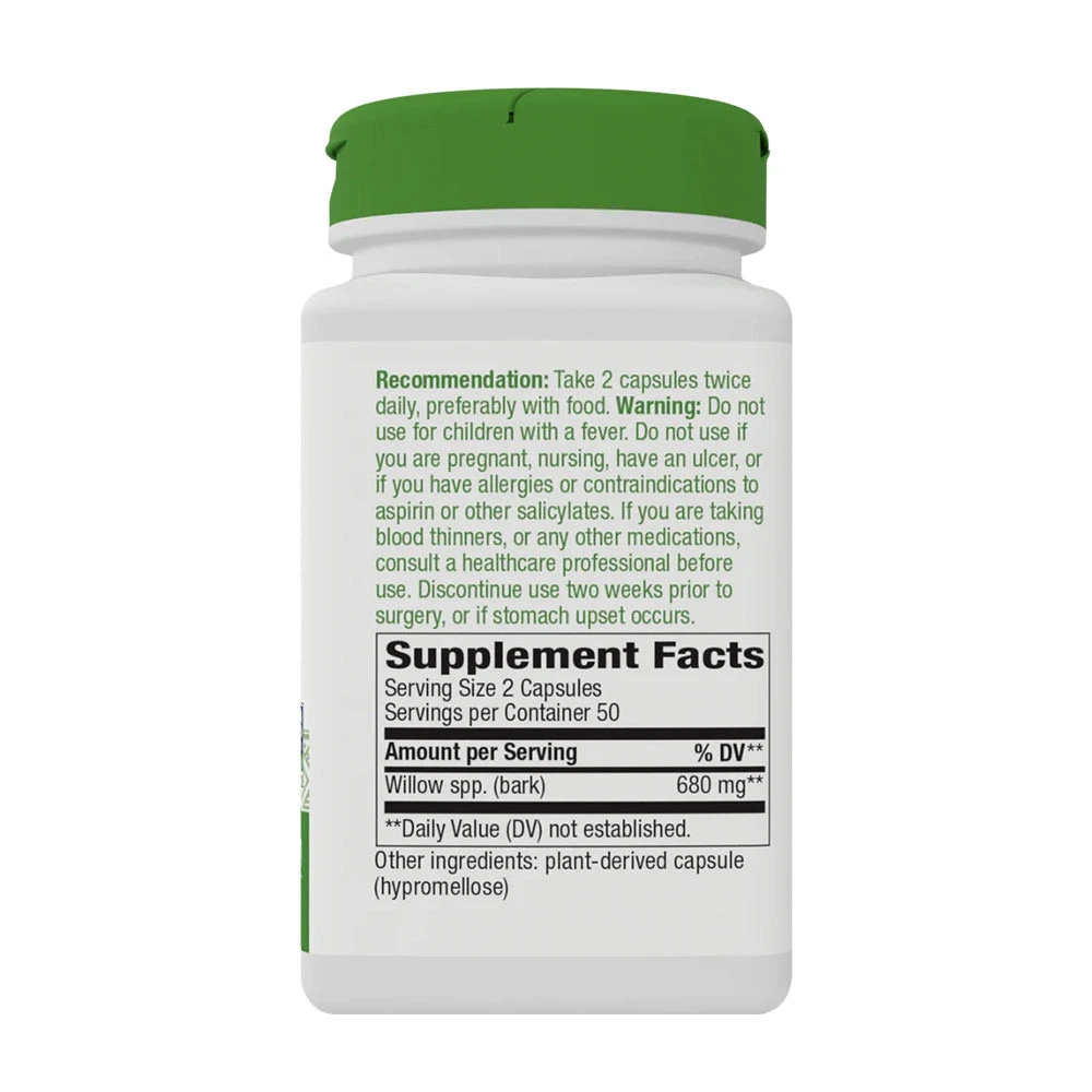 Nature's Way - Vŕbová kôra (100 rastlinných kapsúl) – Obrázok 4
