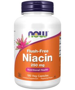 Niacín bez začervenania, 250 mg - 180 kapsúl