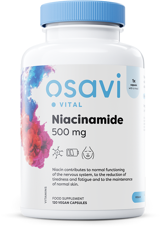 Niacinamid, 500 mg - 120 vegánskych kapsúl
