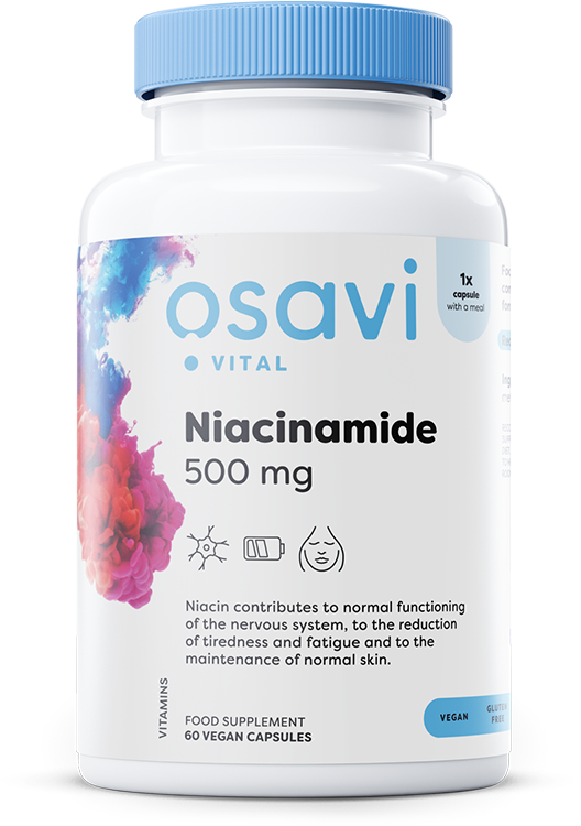 Niacinamid, 500 mg - 60 vegánskych kapsúl