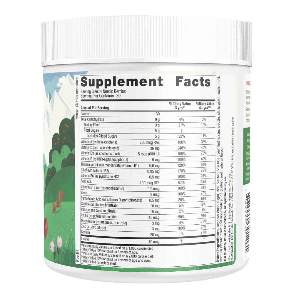 Nórsky ovocný multivitamín, čerešňové bobule - 120 gumi medvedíkov – Obrázok 4
