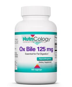 Nutricology Ox Bile 125 mg, 180 vegetariánskych kapsúl