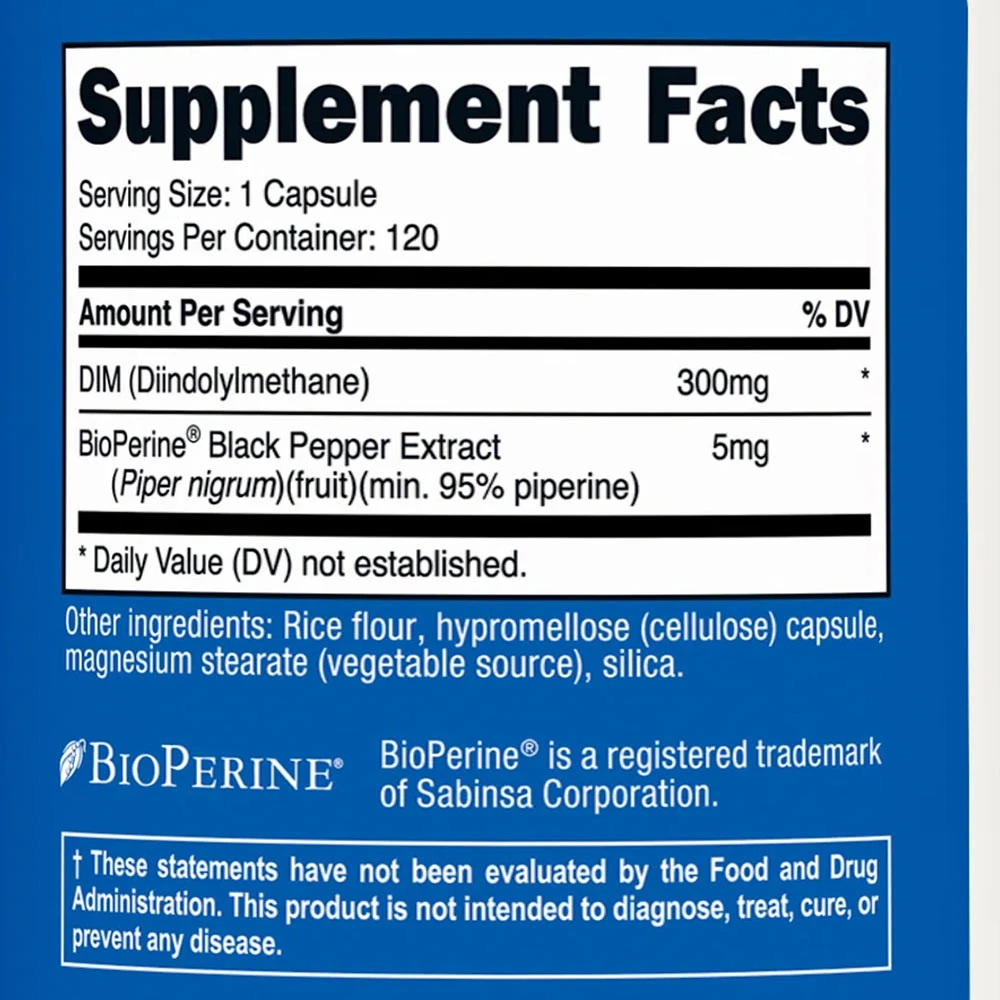 Nutricost - Kapsuly DIM 300 mg (120 kapsúl) – Obrázok 2