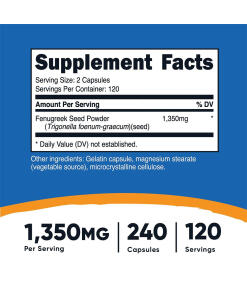 Nutricost Pískavica grécka 1350 mg (240 kapsúl)