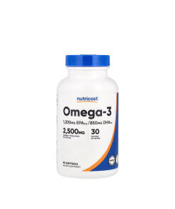 Nutricost - Omega-3 2500 mg (90 mäkkých kapsúl)