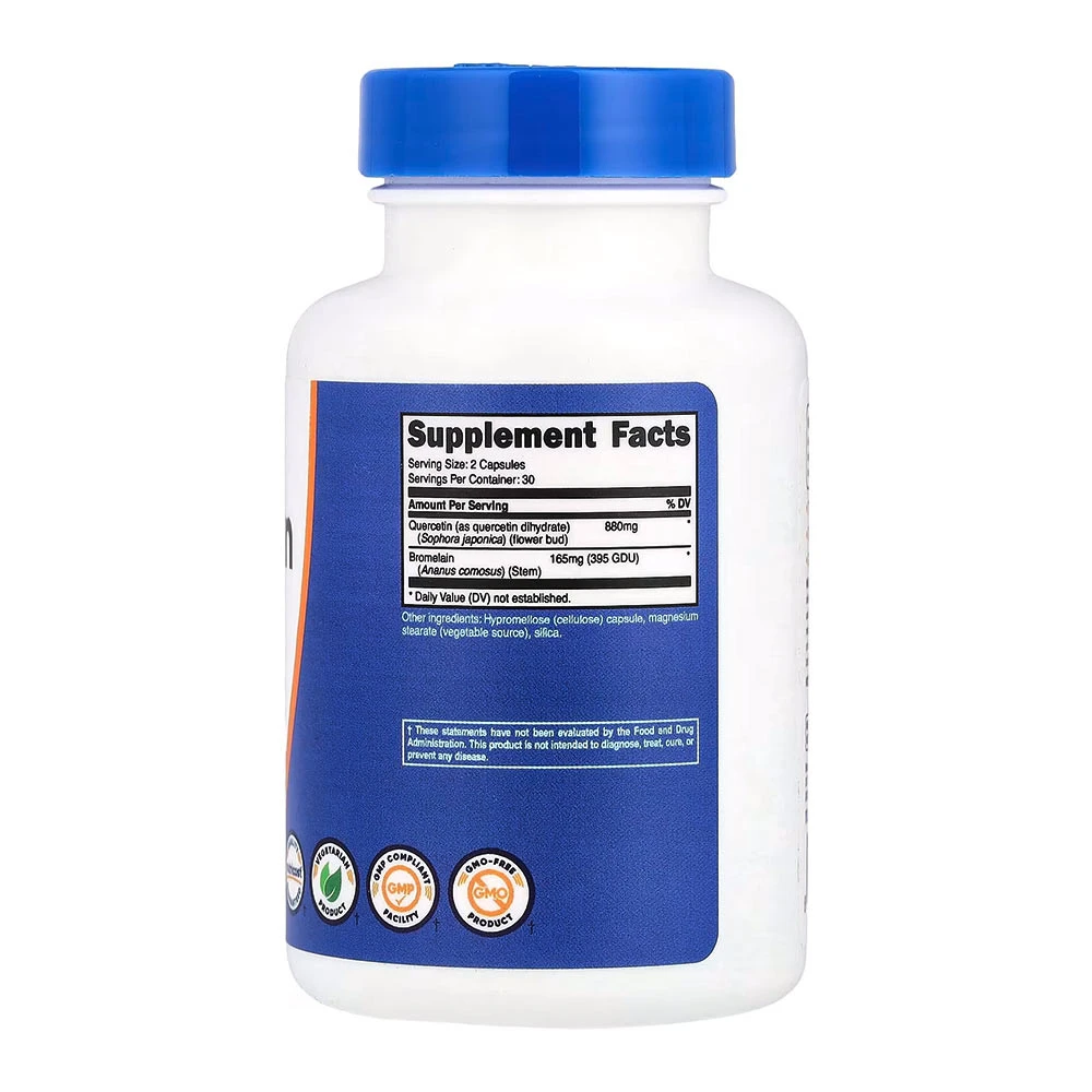 Nutricost - Kvercetín (s bromelaínom) 880 mg (60 kapsúl) – Obrázok 4