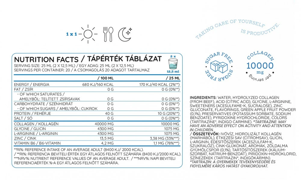 Nutriversum - Nutriversum tekutý kolagén 10 000 mg bez cukru (500 ml, zelené jablko) – Obrázok 3