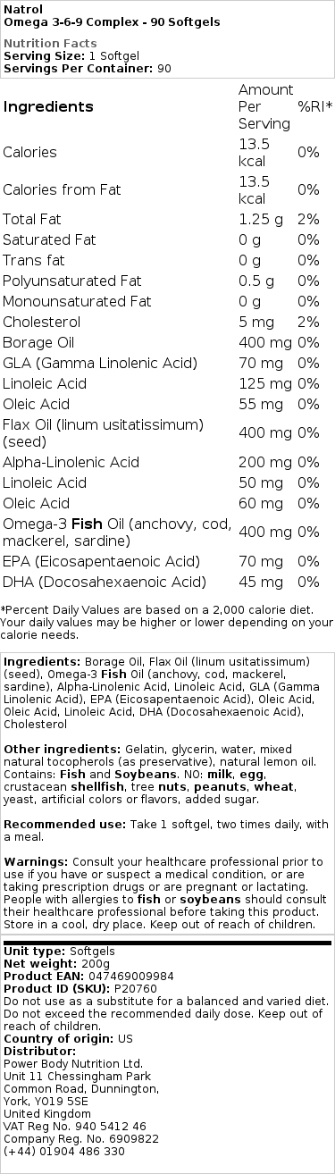 Omega 3-6-9 Komplex - 90 mäkkých kapsúl – Obrázok 2