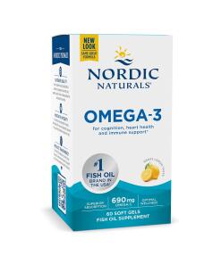 Omega-3, 690 mg Citrón - 60 mäkkých kapsúl