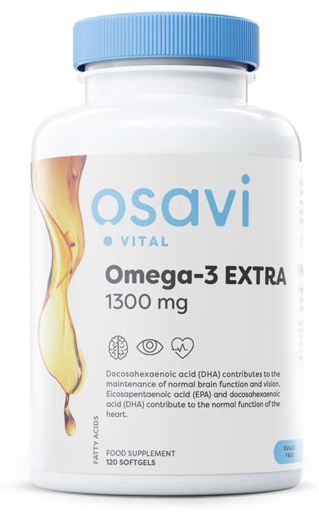 Omega-3 Extra, 1300 mg (Citron) - 120 mäkkých kapsúl