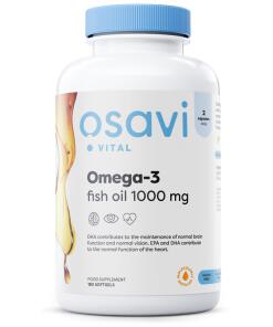 Omega-3 rybí olej, 1000 mg (s príchuťou citrónu) - 180 mäkkých kapsúl
