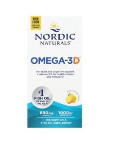 Omega-3D, 690mg Citrón - 120 mäkkých kapsúl
