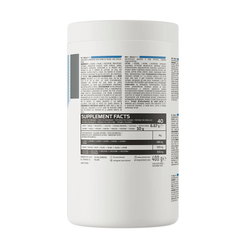 OstroVit - OstroVit BCAA 2-1-1 (400 g, pomaranč) – Obrázok 9