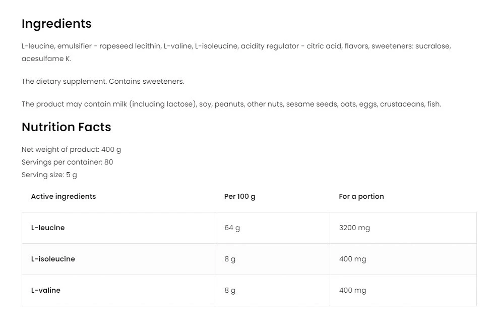 OstroVit - OstroVit BCAA 8-1-1 (400 g, pomaranč) – Obrázok 2