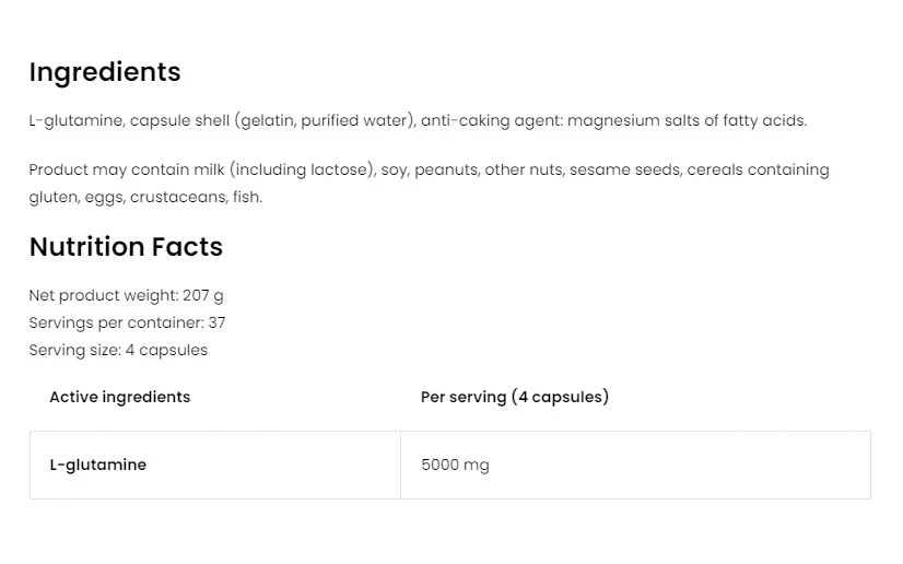 OstroVit - OstroVit Glutamín 5000 mg (150 kapsúl) – Obrázok 7