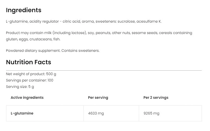 OstroVit - OstroVit Glutamínový prášok (500 g, pomaranč) – Obrázok 5