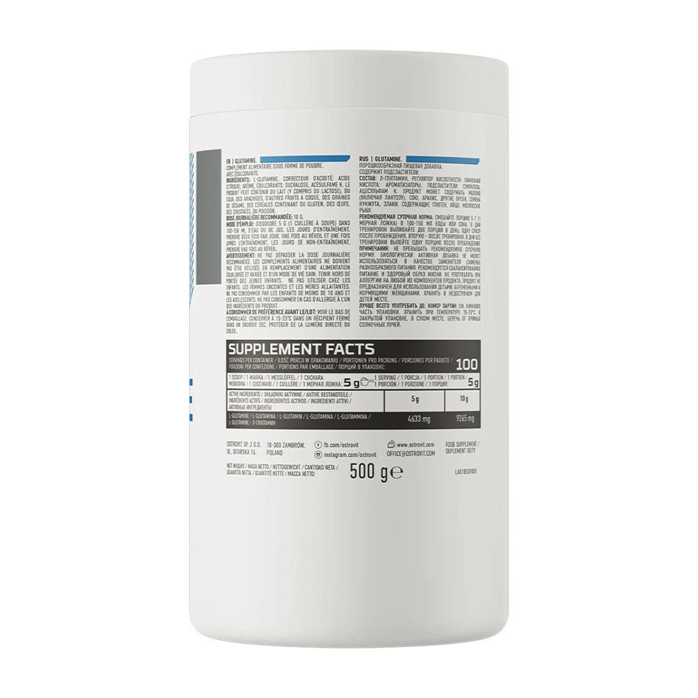 OstroVit - OstroVit Glutamínový prášok (500 g, pomaranč) – Obrázok 7
