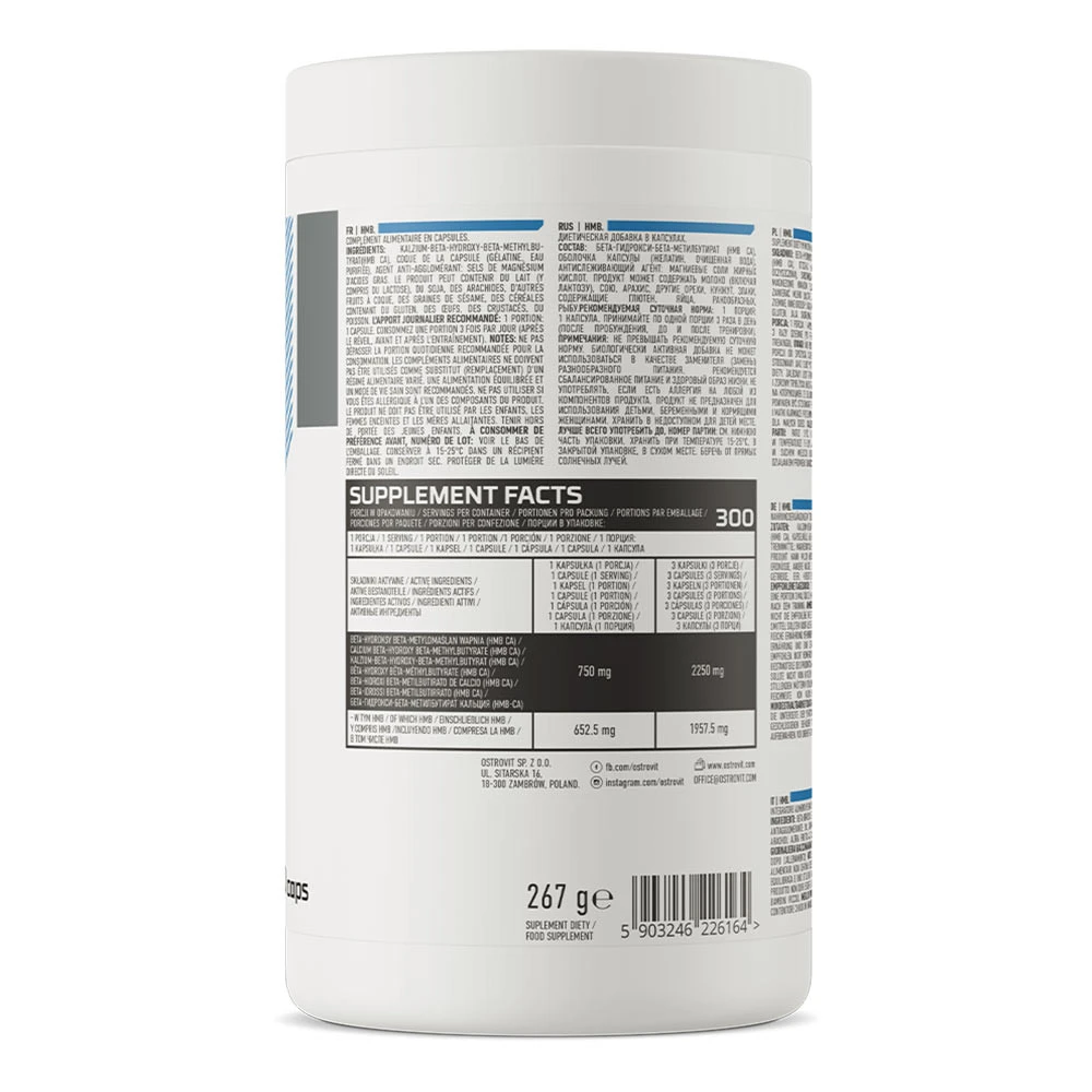 OstroVit - OstroVit HMB 2250 mg (300 kapsúl) – Obrázok 9