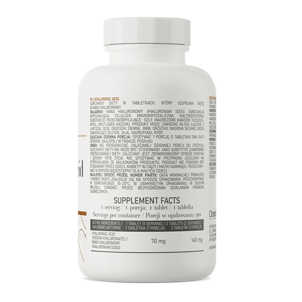 OstroVit - Kyselina hyalurónová (90 tabliet) – Obrázok 4