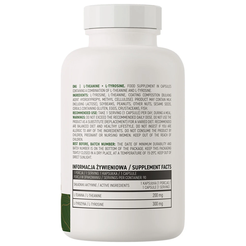 OstroVit - L-Theanín + L-Tyrozín VEGAN (90 kapsúl) – Obrázok 4