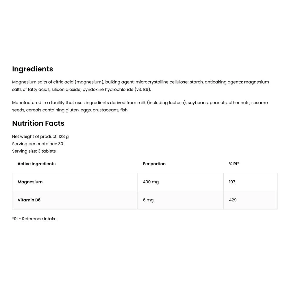 OstroVit - Citrát horečnatý 400 mg + B6 (90 tabliet) – Obrázok 5