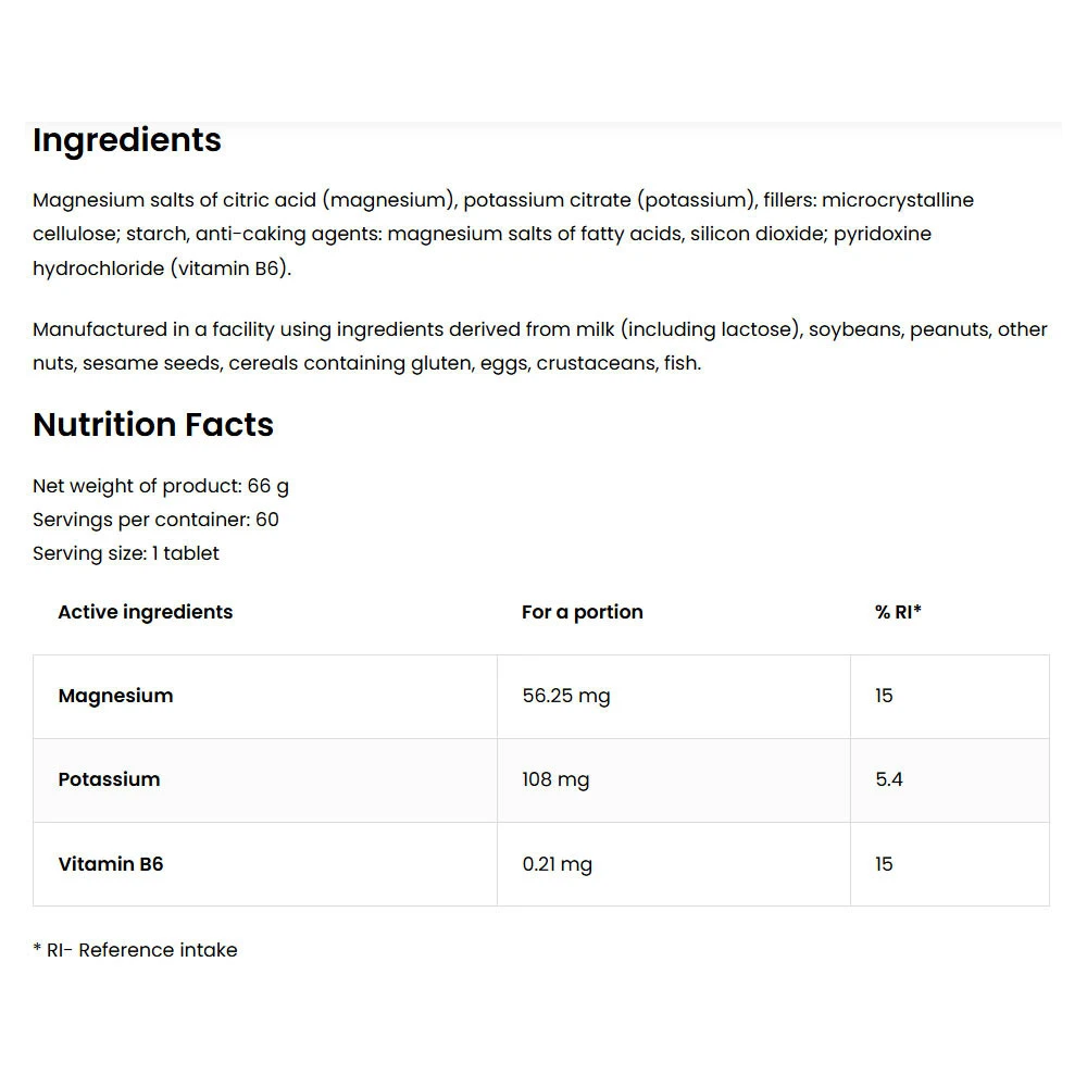 OstroVit - OstroVit Magnez MAX Skurcz (60 tabliet) – Obrázok 2