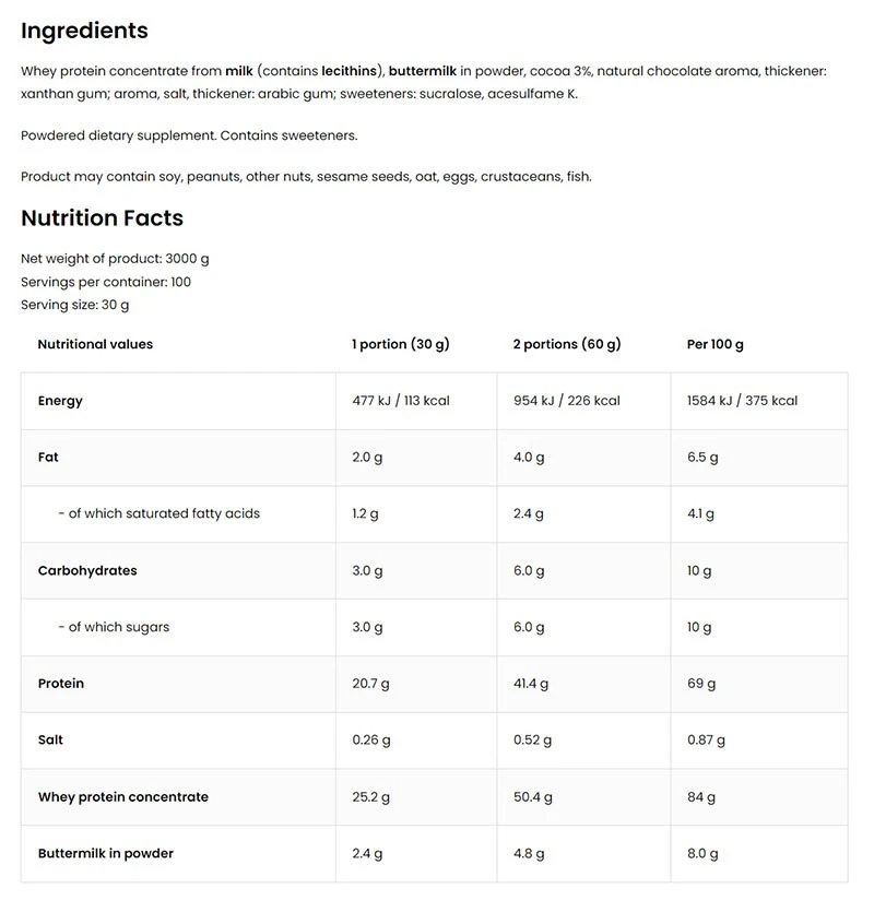 OstroVit - WHEYlicious (3 kg, Čokoládový banán) – Obrázok 4