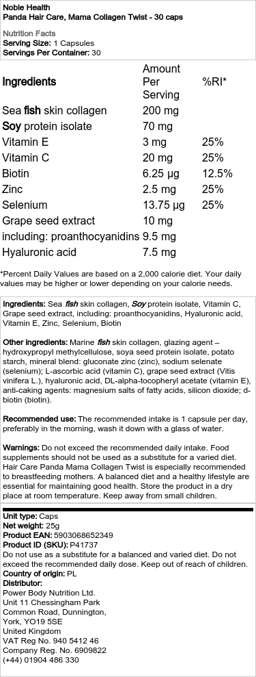 Panda Hair Care, Mama Collagen Twist - 30 kapsúl – Obrázok 2