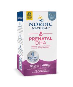 Prenatálne DHA, 830 mg Omega-3 + 400 IU D3 bez chuti - 90 mäkkých kapsúl