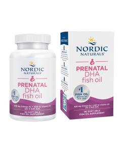 Prenatálne DHA, 830 mg Omega-3 + 400 IU D3 Bez chuti (EAN 768990891144) - 90 kapsúl
